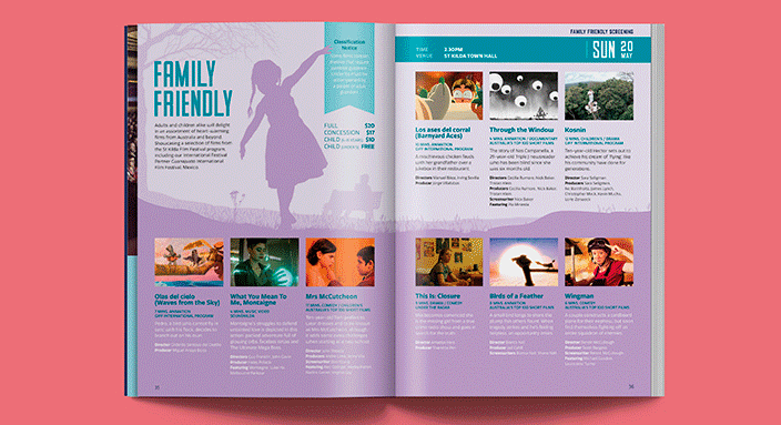 A selection of pages from the festival programme