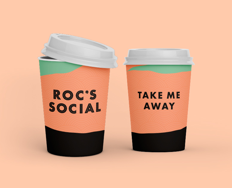 Branded coffee cup mockups.