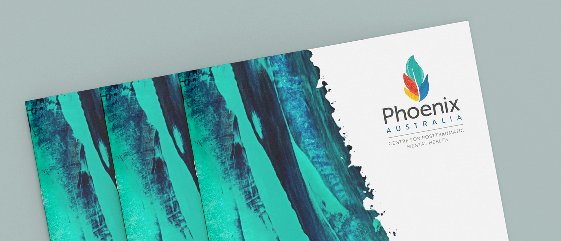 Cropped image of a Phoenix brochure showing the new brand